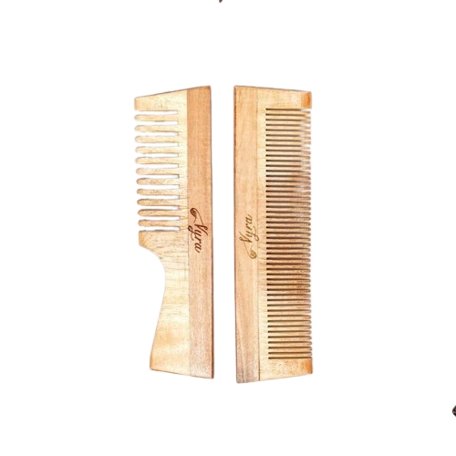 Neem Wooden Handle & Full Combs